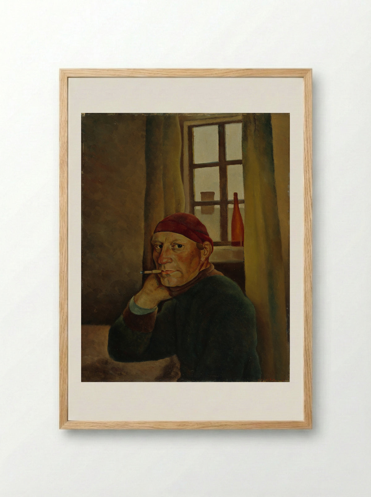 Self-Portrait - Vilho Lampi - Framed Print Wood