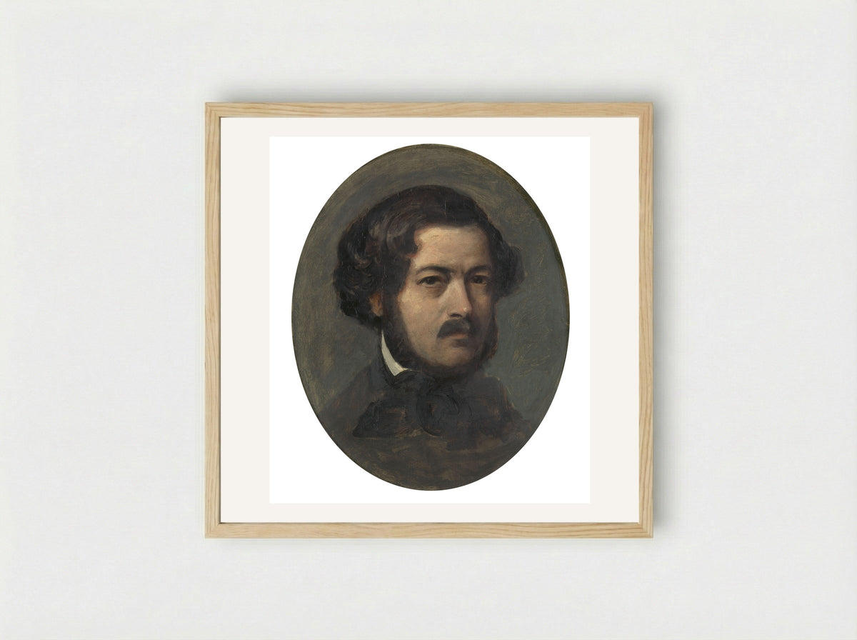 Self-Portrait - Franz Xaver Winterhalter - Framed Print Wood