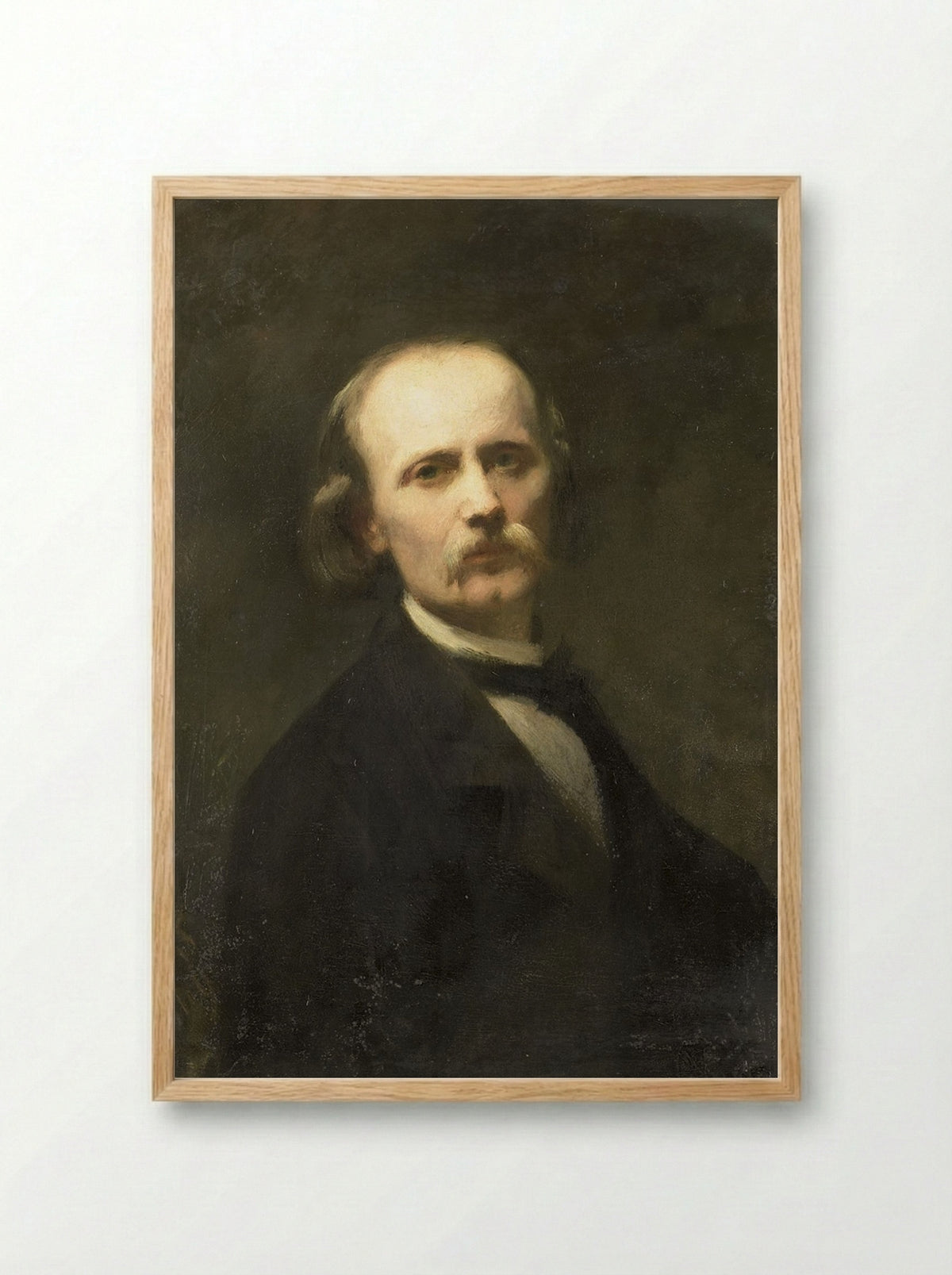Self-Portrait - Johann Georg Schwartze - Framed Print Wood