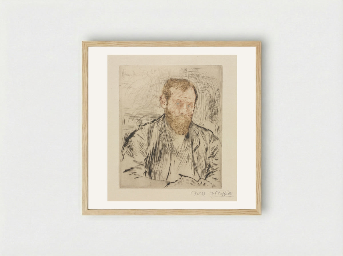 Self-Portrait - Jean-François Raffaëlli - Framed Print Wood