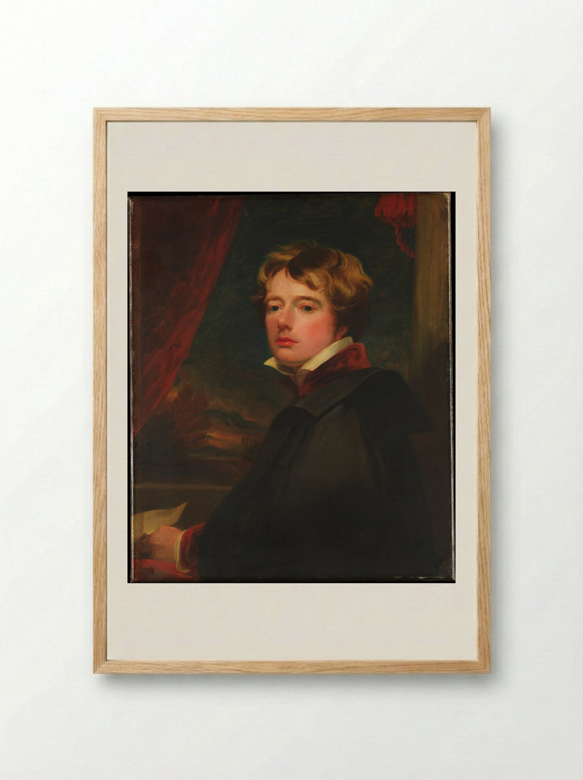 Self-Portrait - George Henry Harlow - Framed Print Wood