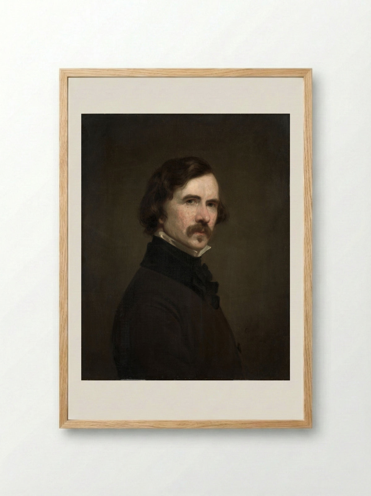 Self-Portrait - George Peter Alexander Healy - Framed Print Wood