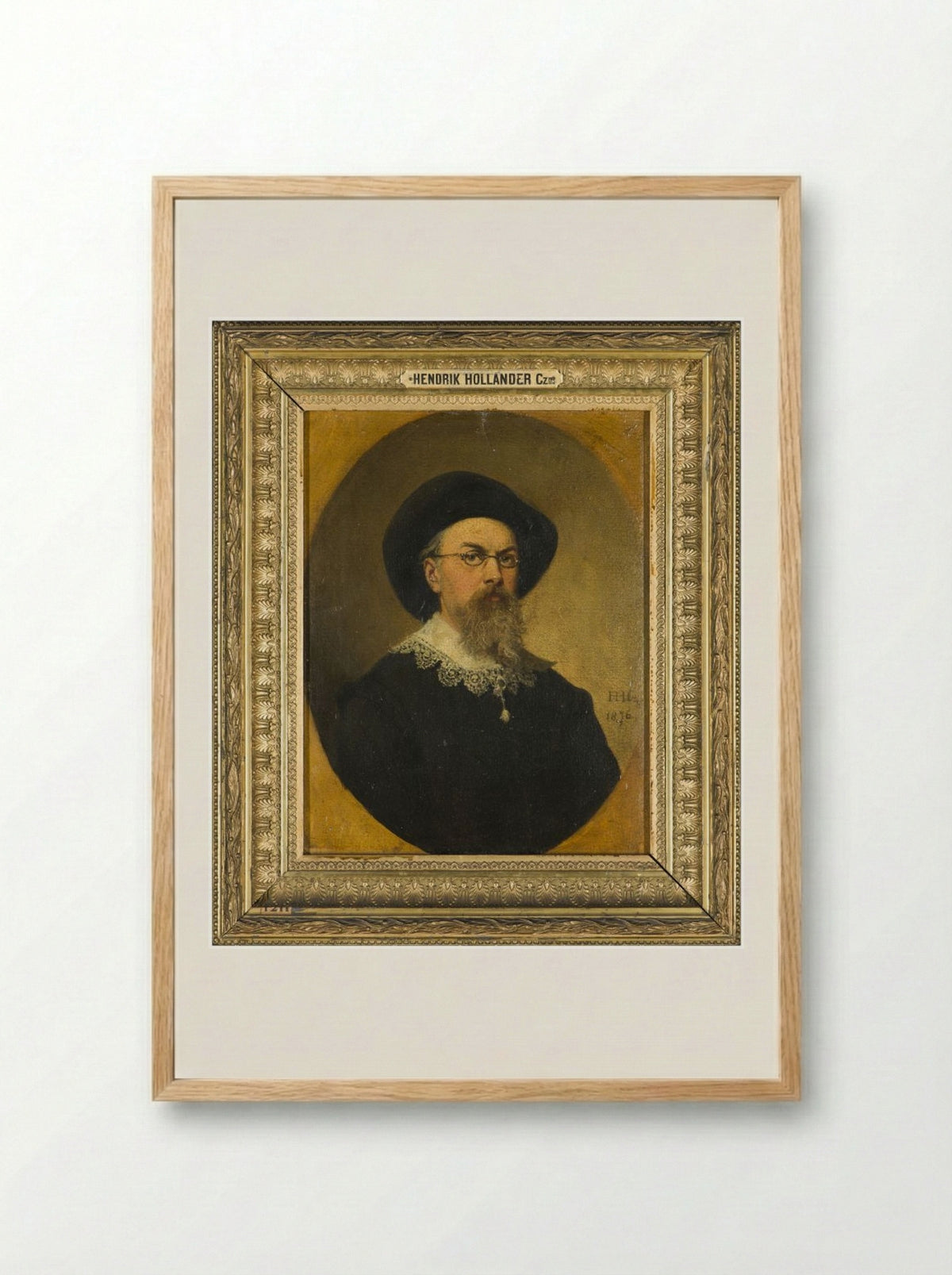 Self-Portrait - Hendrik Hollander Cz. - Framed Print Wood