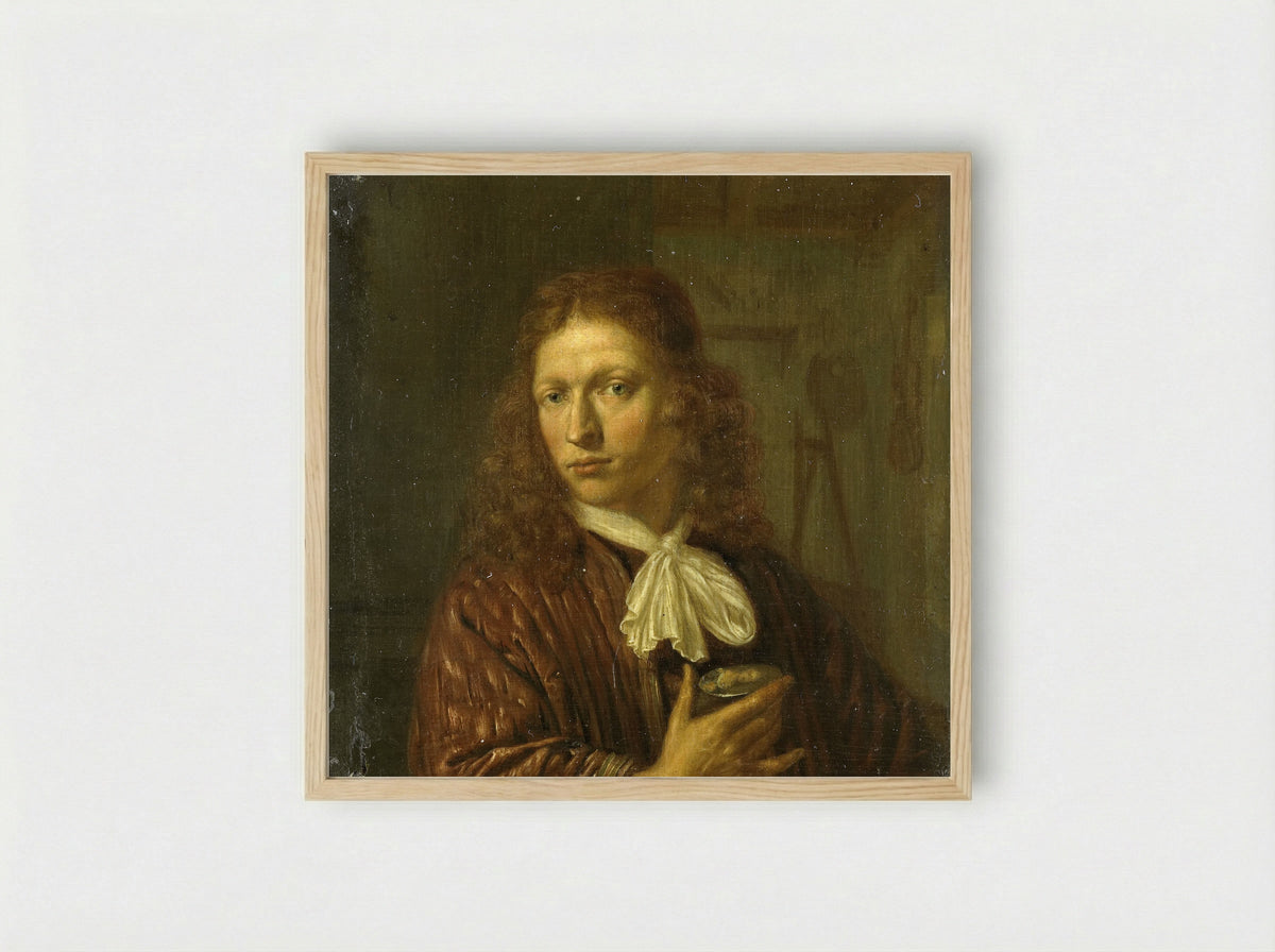 Self-Portrait - Jan van Haensbergen - Framed Print Wood