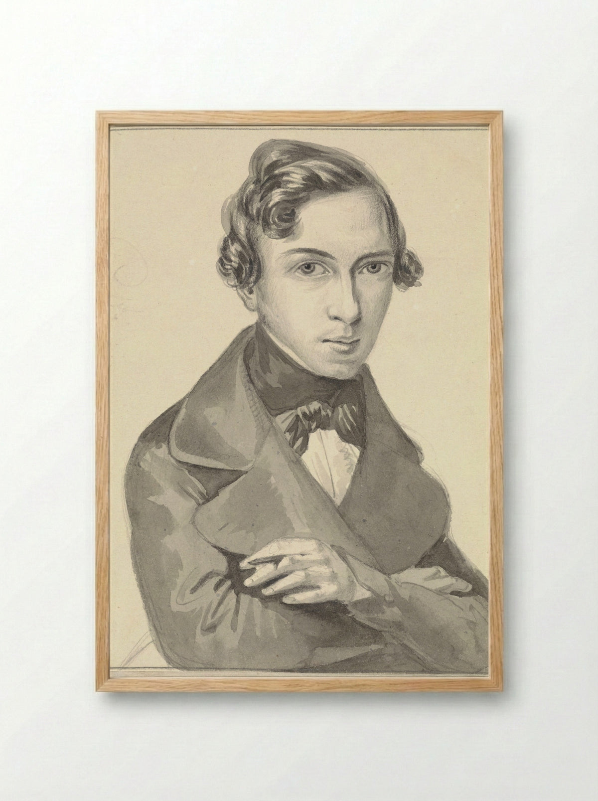 Self-Portrait - Pieter Alardus Haaxman - Framed Print Wood