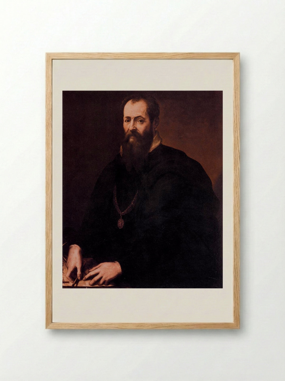 Self Portrait - Giorgio Vasari - Framed Print Wood