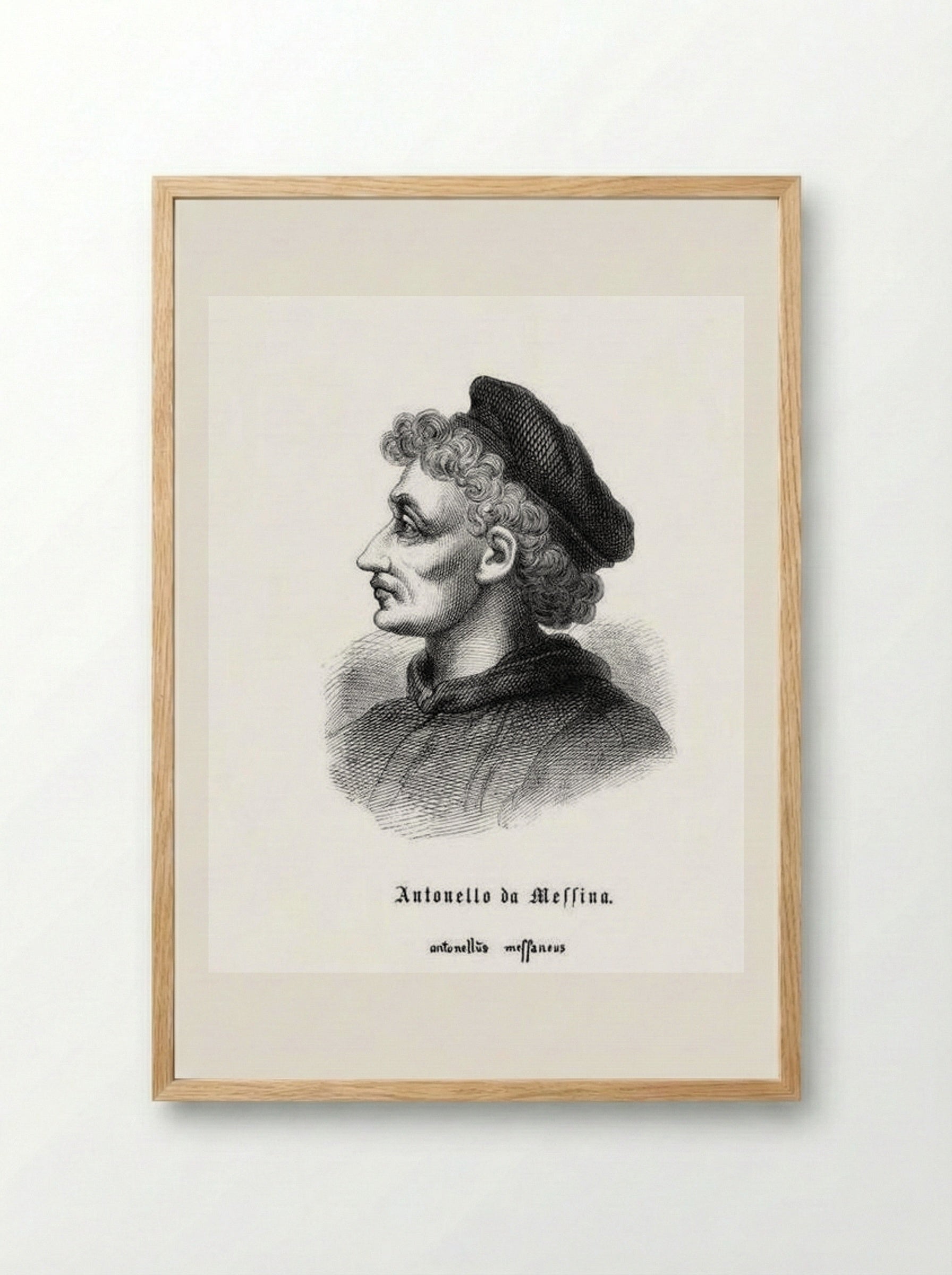 Self-portrait (Antonello da Messina) - Antonello da Messina - Framed Print Wood
