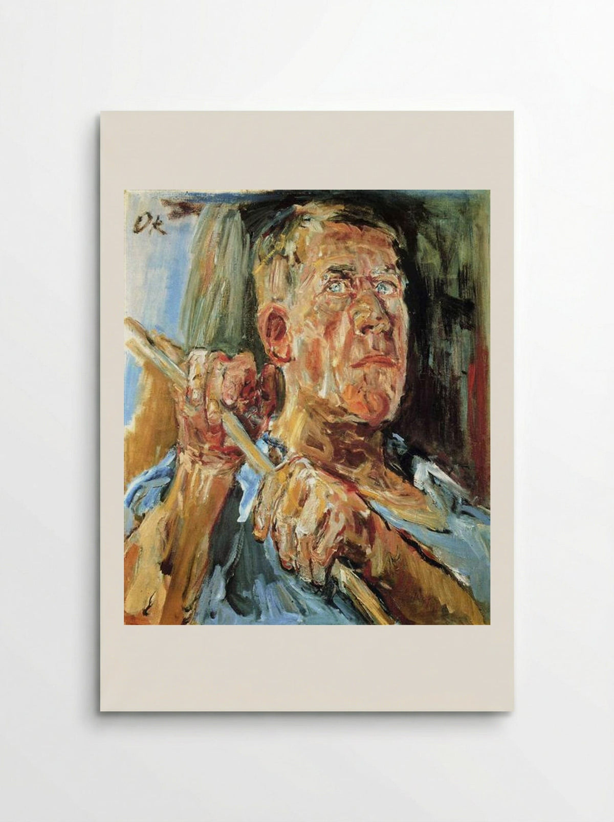 Self-portrait (Fiesole) - Oskar Kokoschka - Poster