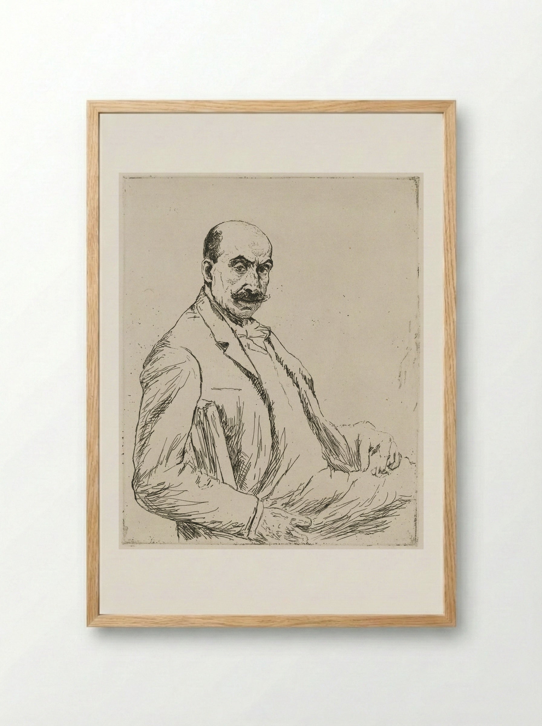 Self-portrait at 75 - Max Liebermann - Framed Print Wood