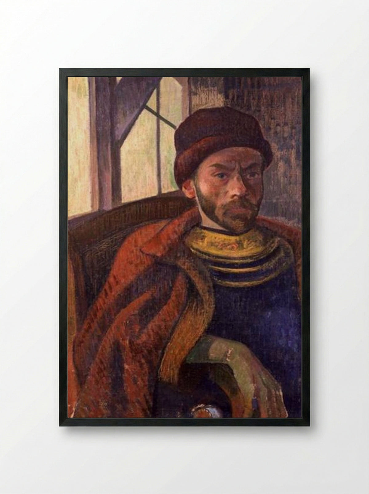 Self-portrait in Breton Costume - Meijer de Haan - Framed Print Black