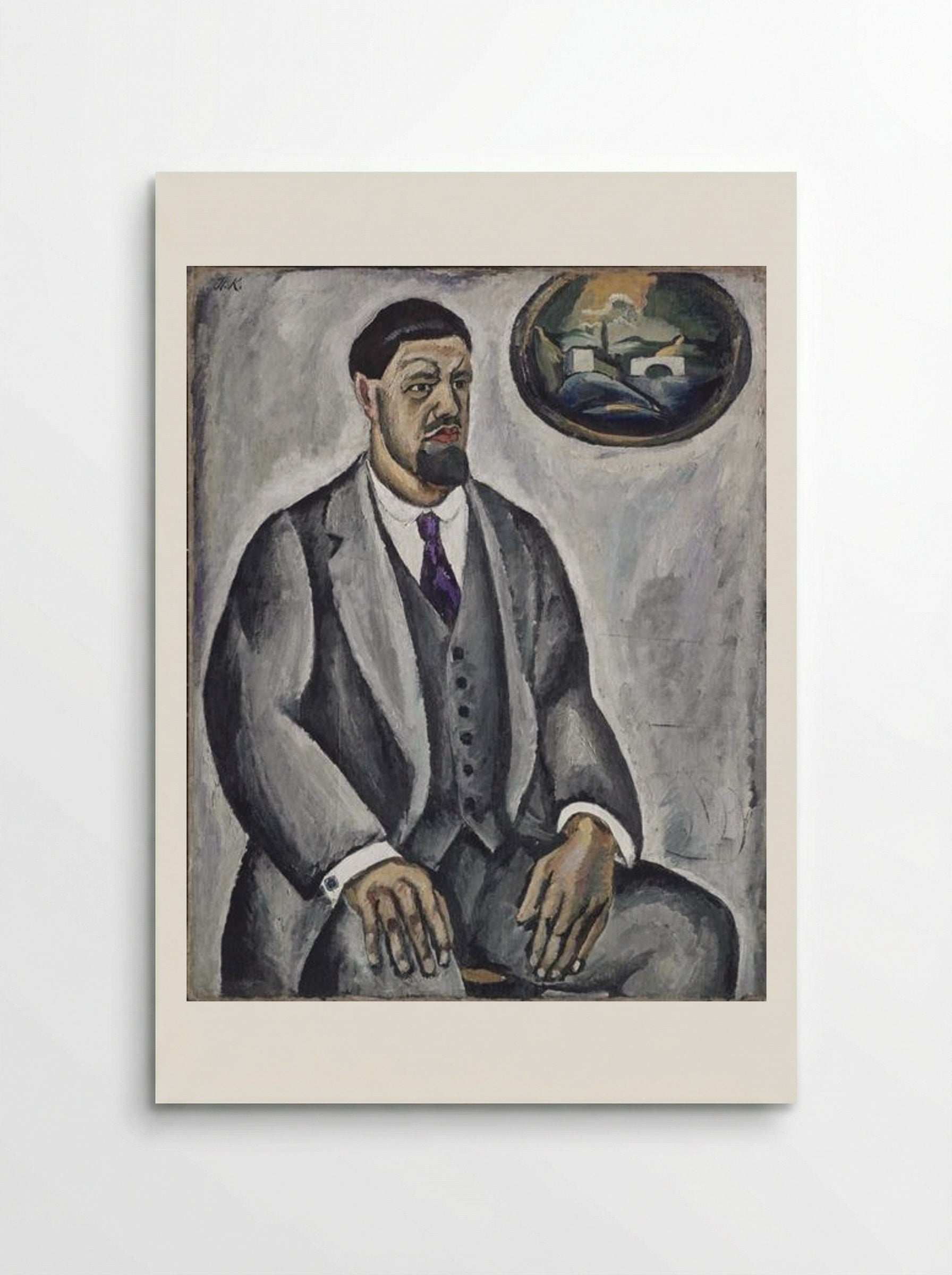 Self-portrait in gray - Pyotr Konchalovsky - Poster