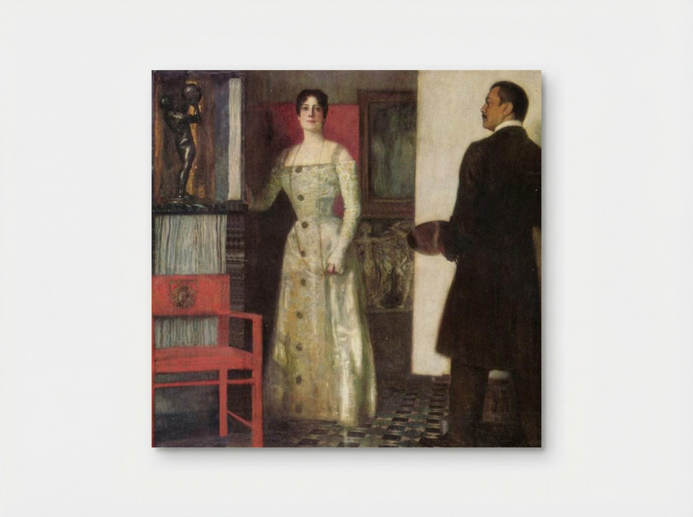 Self-portrait of the painter and his wife in the studio - Franz von Stuck - Poster
