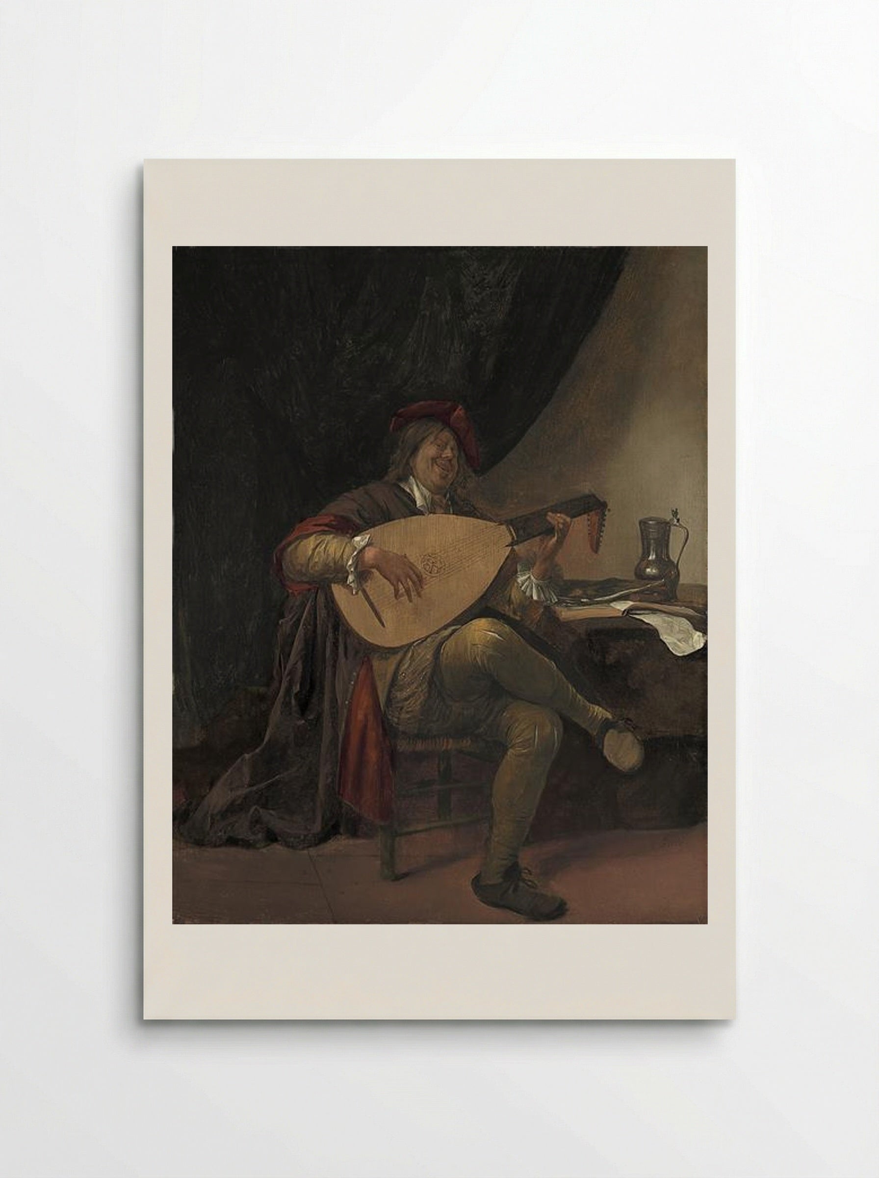 Self-portrait with a Lute - Jan Steen - Poster