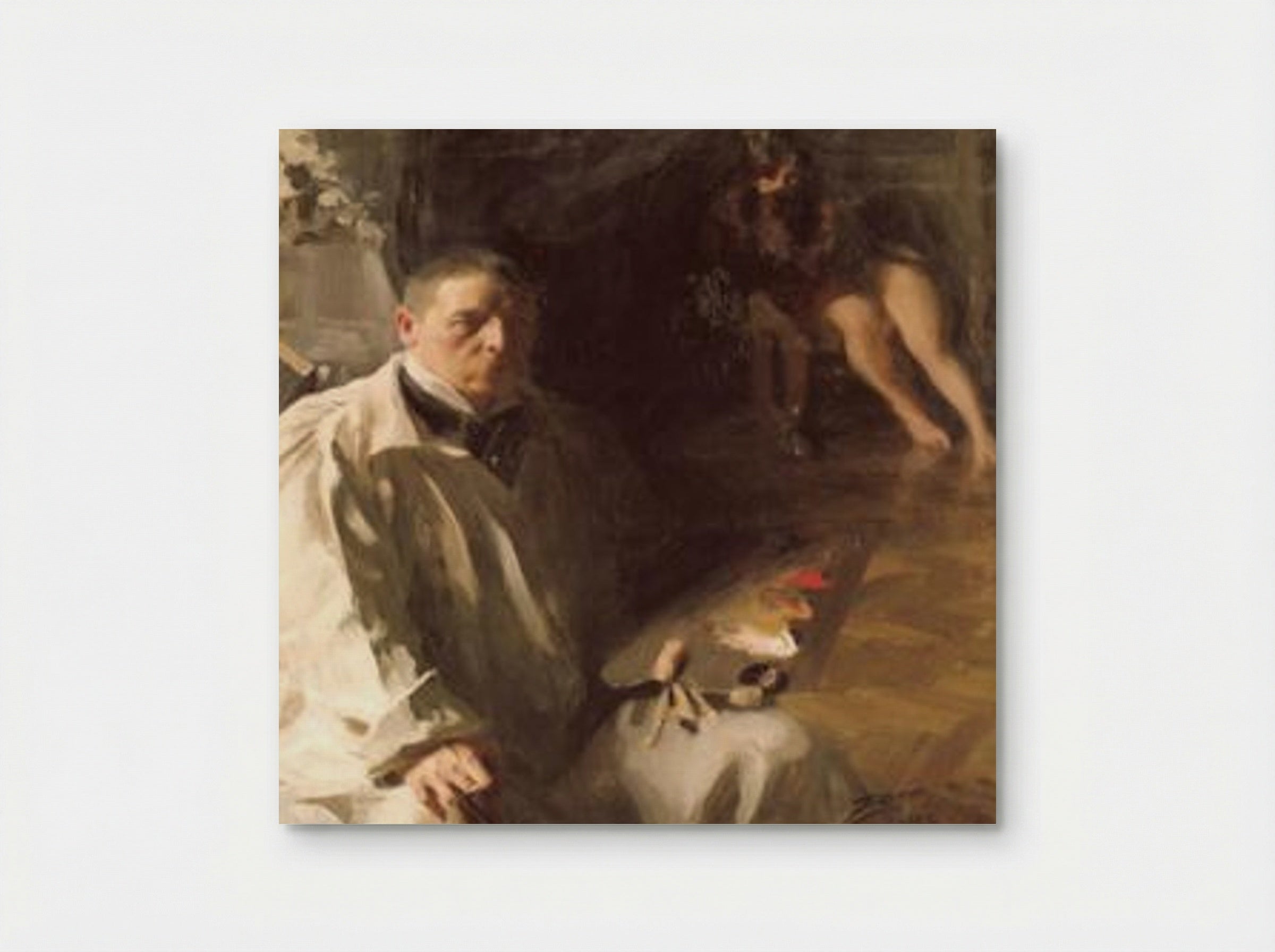 Self-portrait with a Model - Anders Zorn - Poster