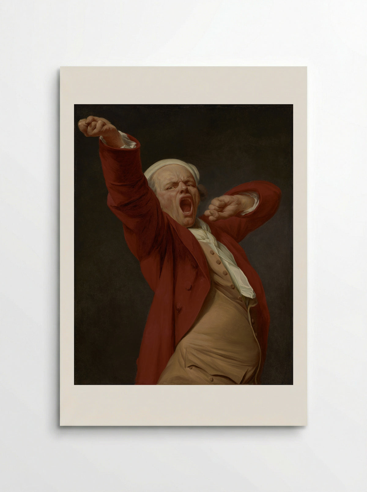 Self-portrait, yawning - Joseph Ducreux - Poster