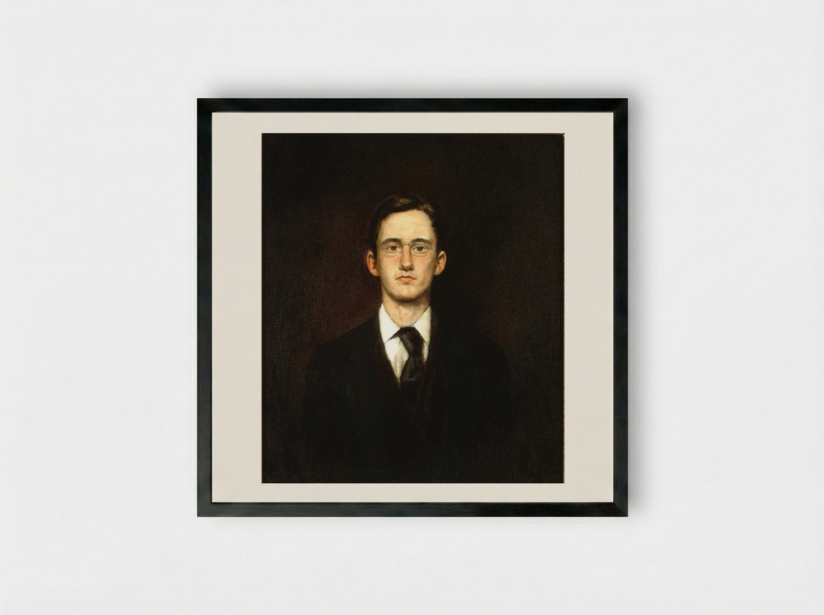 Self-portrait - John French Sloan - Framed Print Black