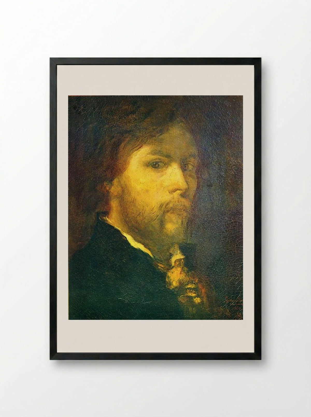 Self-portrait - Gustave Moreau - Framed Print Black