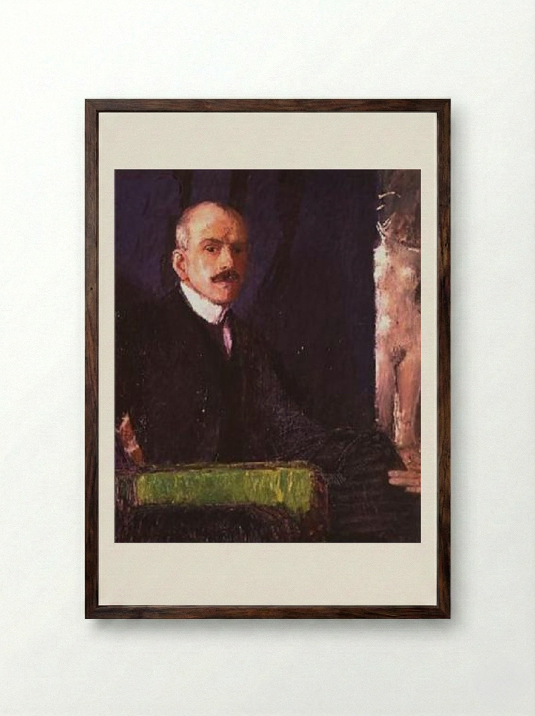 Self-portrait - Max Kurzweil - Framed Print Dark Wood