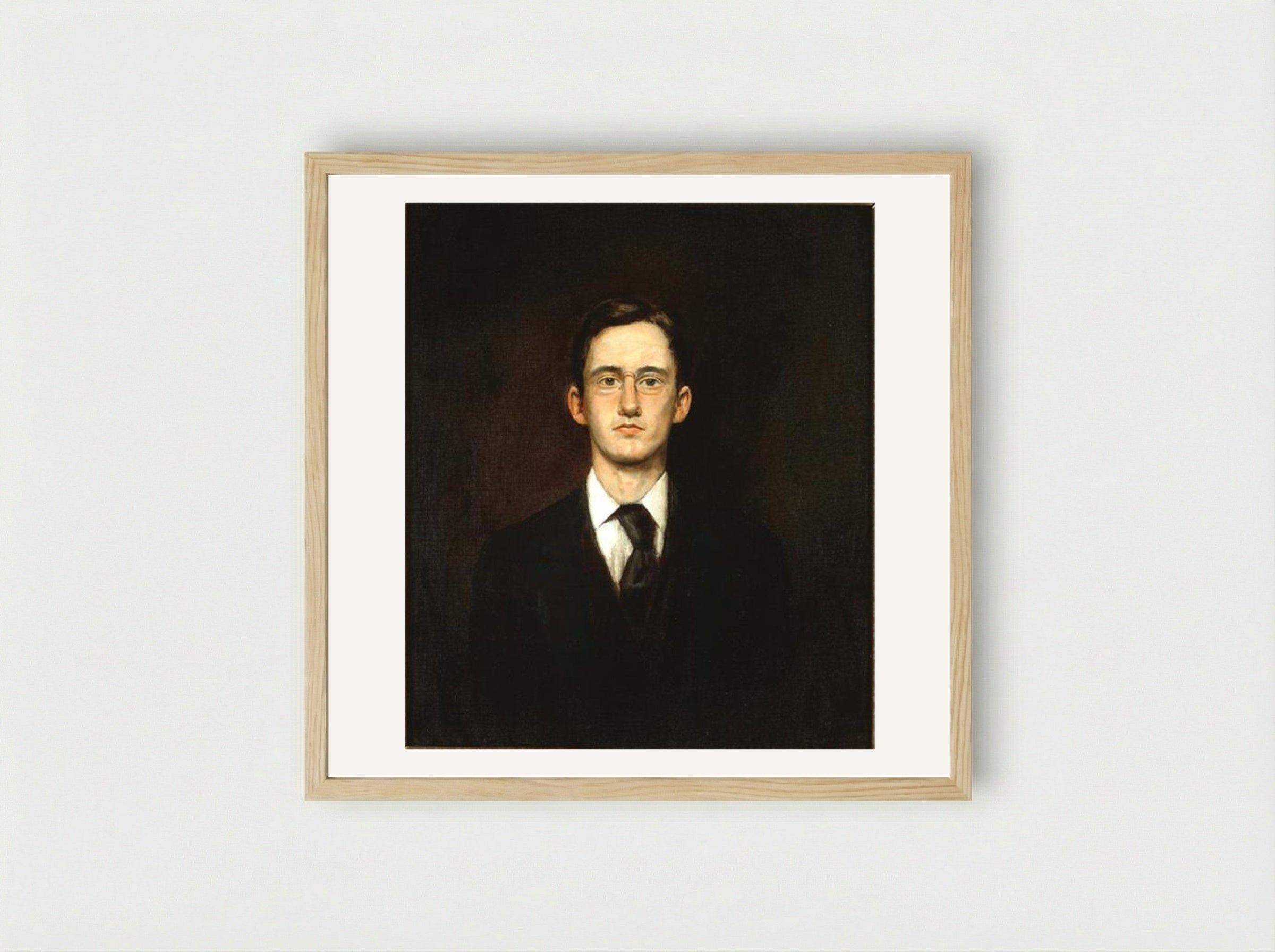 Self-portrait - John French Sloan - Framed Print Wood