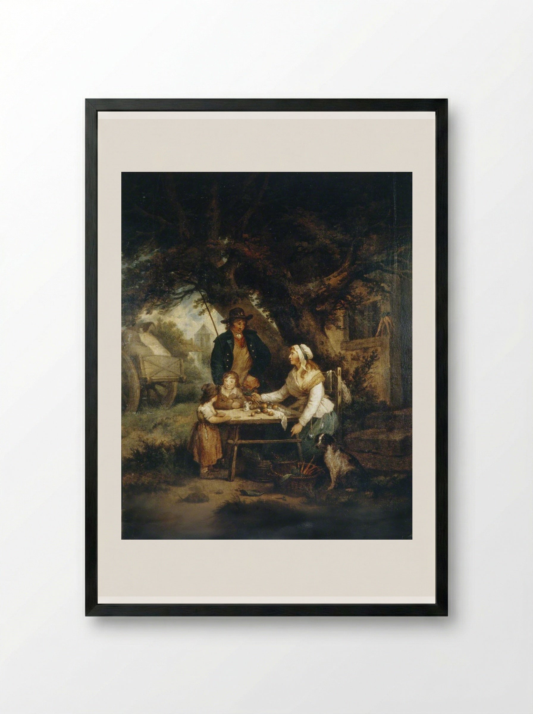 Selling Carrots - George Morland - Framed Print Black