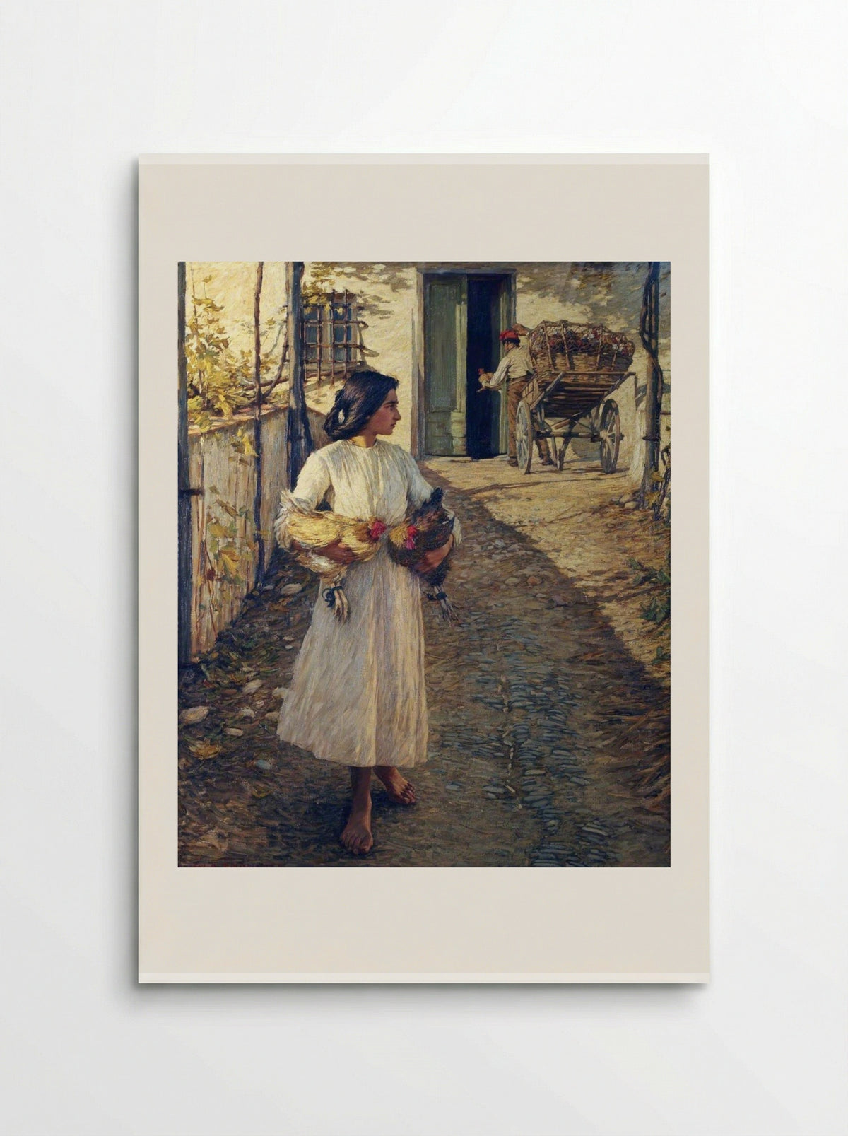 Selling Chickens in Liguria - Henry Herbert La Thangue - Poster