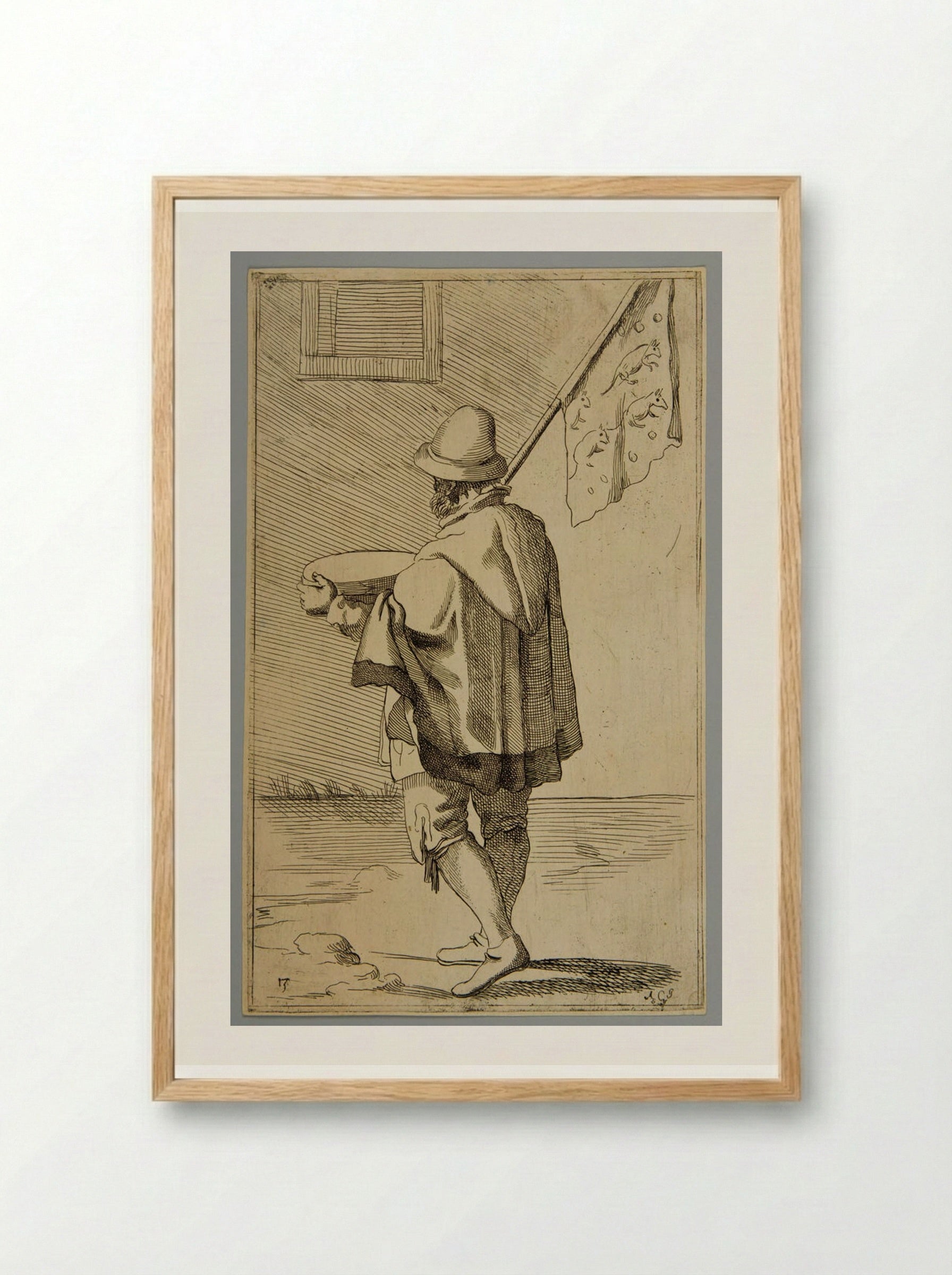 Selling mouse-food!, plate 13 - Simon Guillain - Framed Print Wood