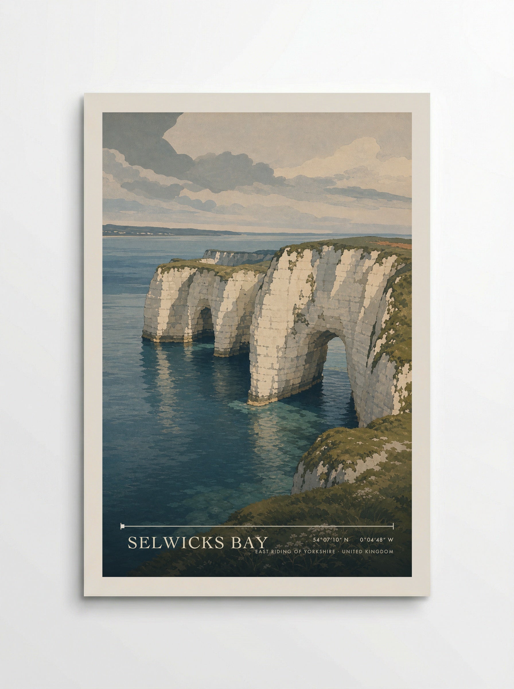 Selwicks Bay East Riding of Yorkshire United Kingdom Travel Poster - Poster