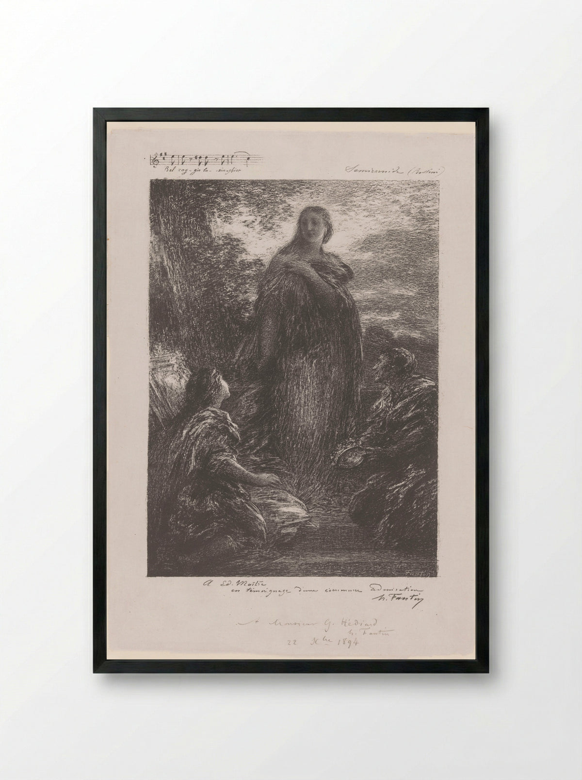 Semiramide - Henri Fantin-Latour - Framed Print Black
