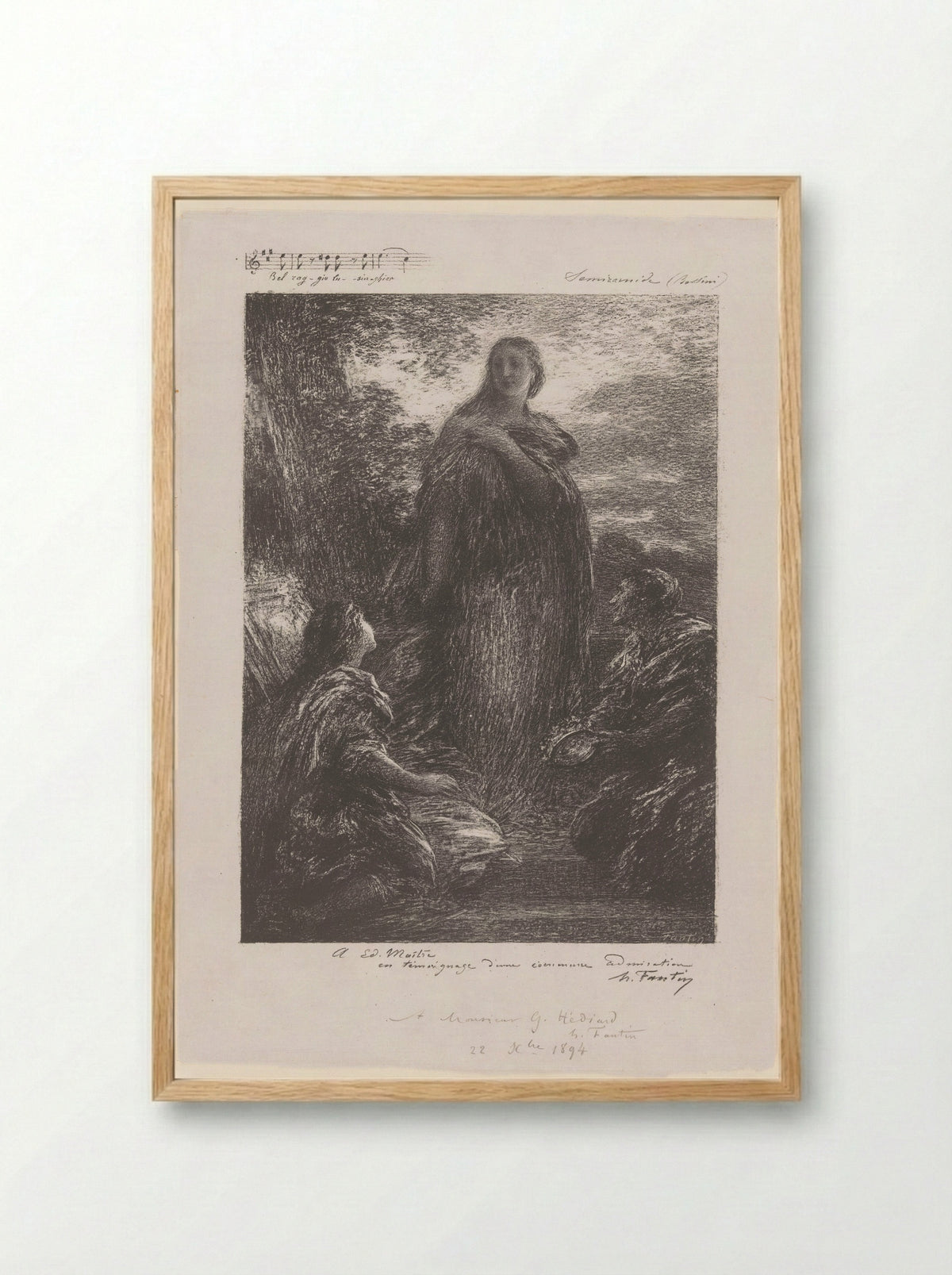 Semiramide - Henri Fantin-Latour - Framed Print Wood