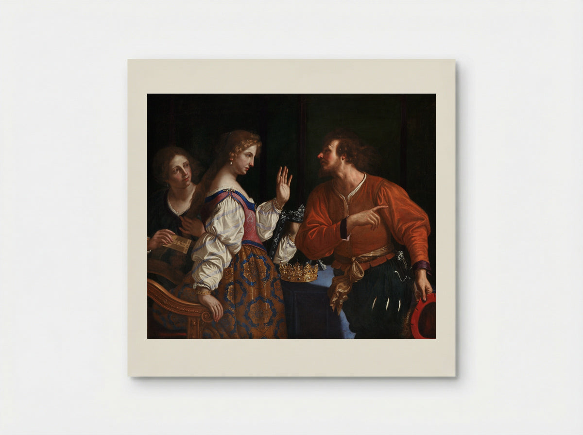 Semiramis Receiving Word of the Revolt of Babylon - Guercino - Poster