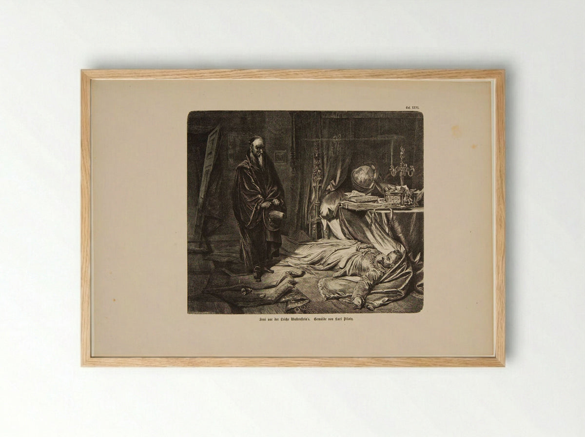 Seni Before the Corpse of Wallenstein - Richard Illner - Framed Print Wood