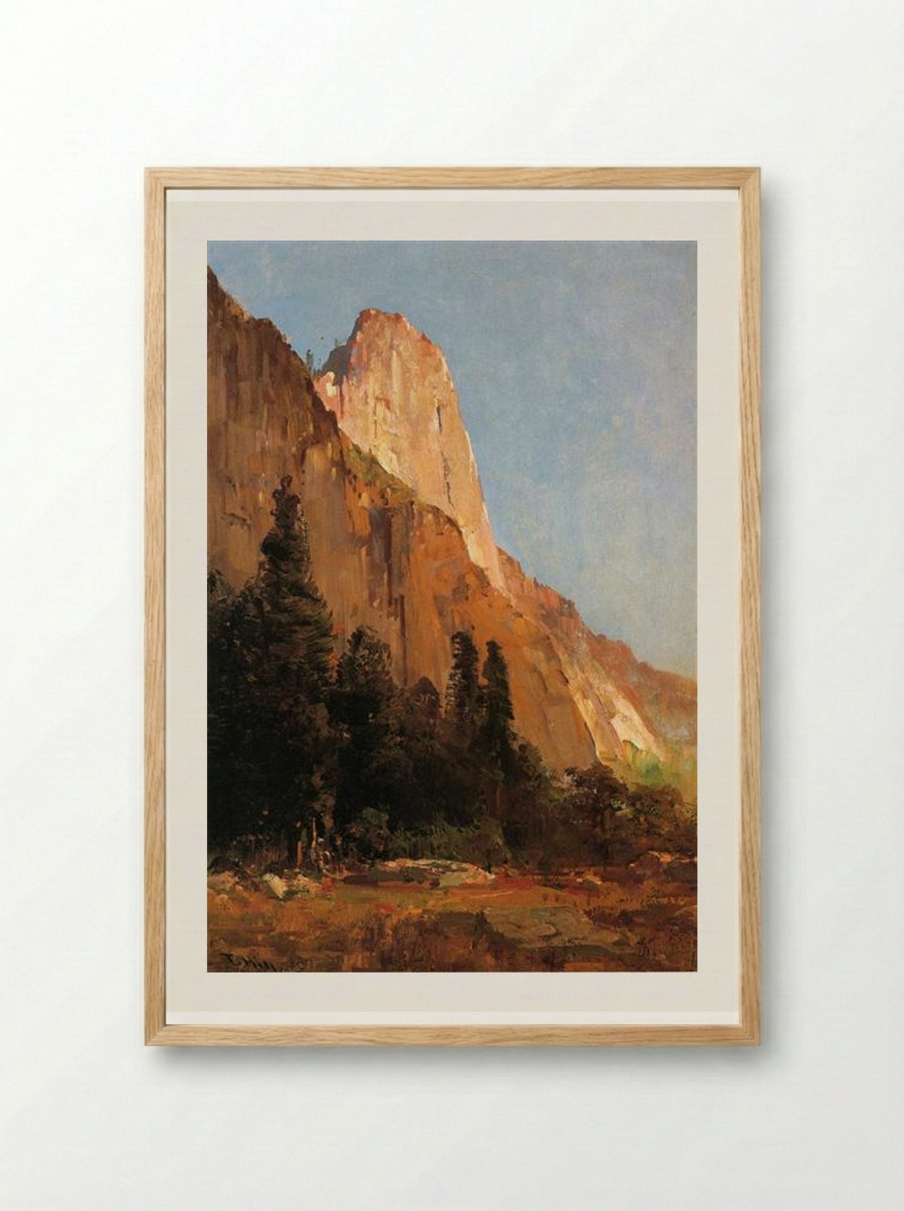 Sentinel Rock, Yosemite - Thomas Hill - Framed Print Wood