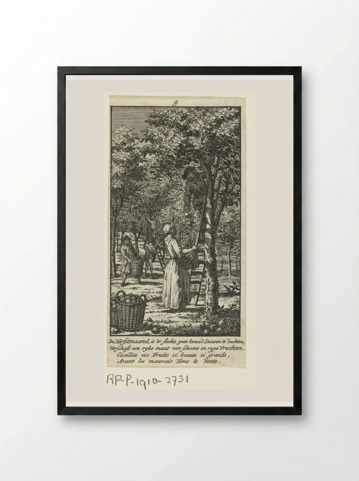 September: fruitoogst - Jan Caspar Philips - Framed Print Black