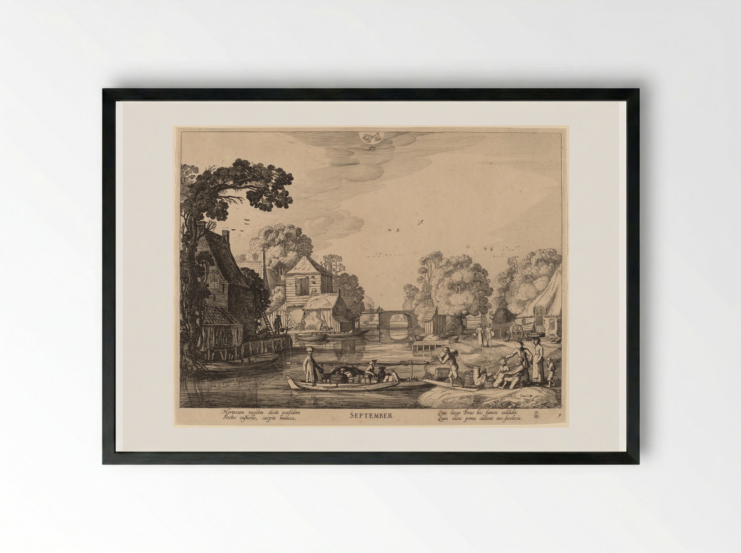 September - Jan van de Velde II - Framed Print Black