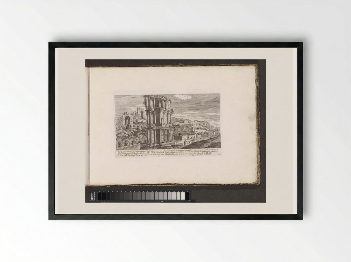 Septizonium - Giovanni Giacomo de' Rossi - Framed Print Black