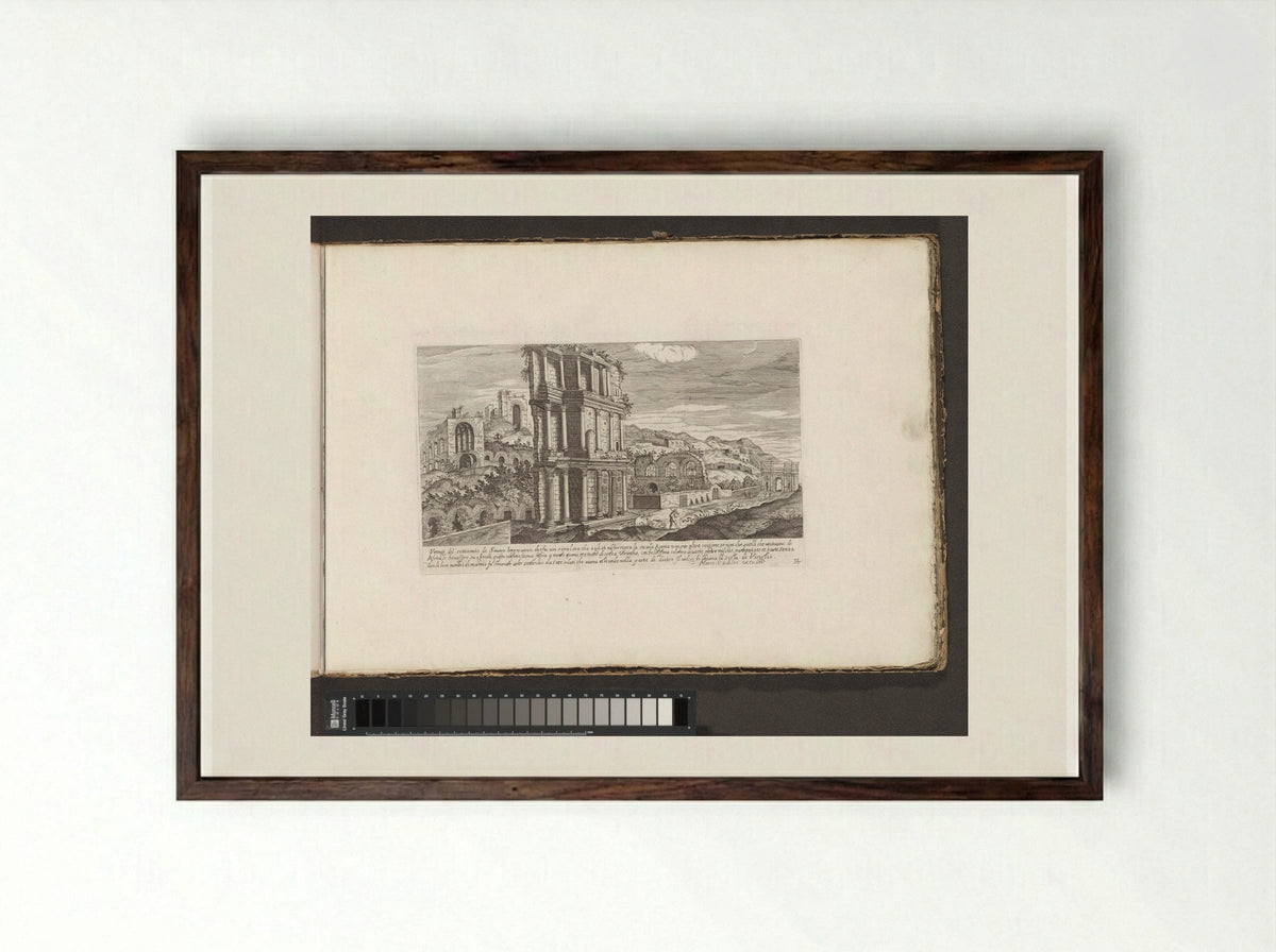 Septizonium - Giovanni Giacomo de' Rossi - Framed Print Dark Wood