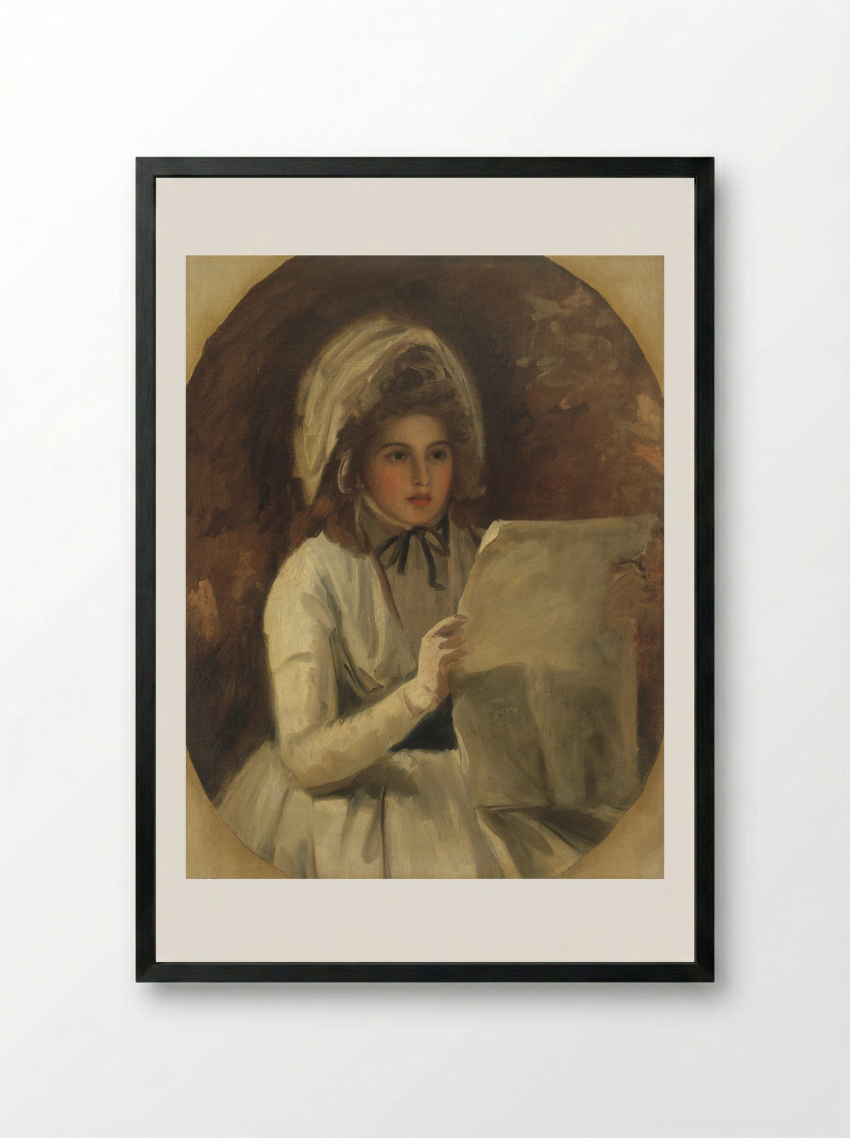 Serena Reading - George Romney - Framed Print Black