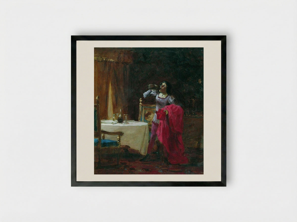 Servant of Cardinal - Fyodor Bronnikov - Framed Print Black