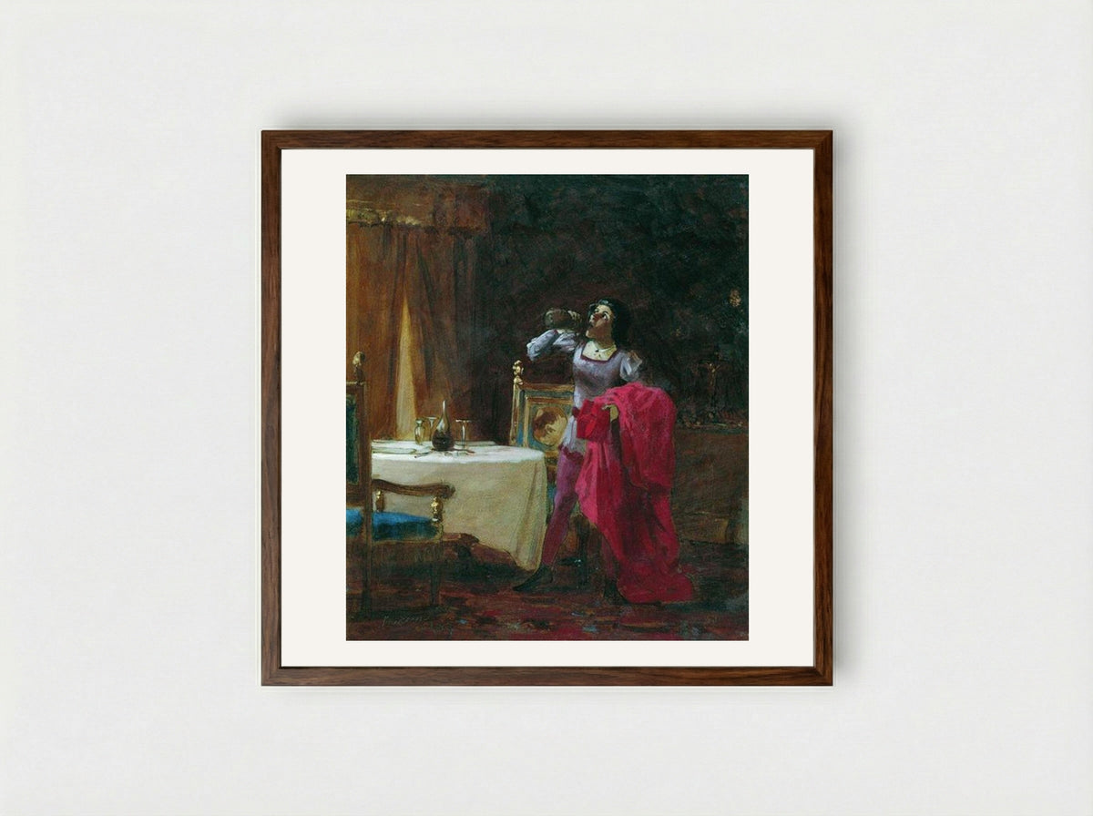 Servant of Cardinal - Fyodor Bronnikov - Framed Print Dark Wood