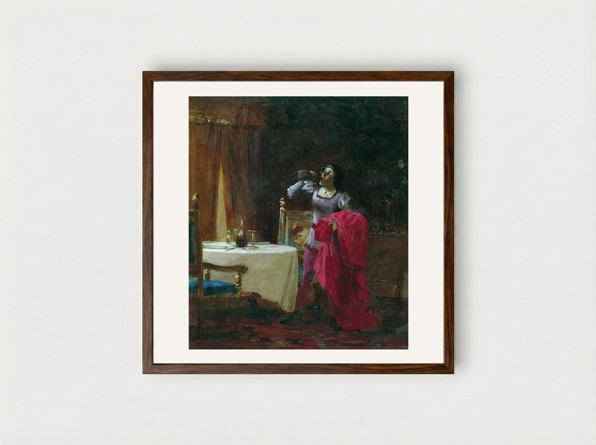 Servant of Cardinal - Fyodor Bronnikov - Framed Print Dark Wood