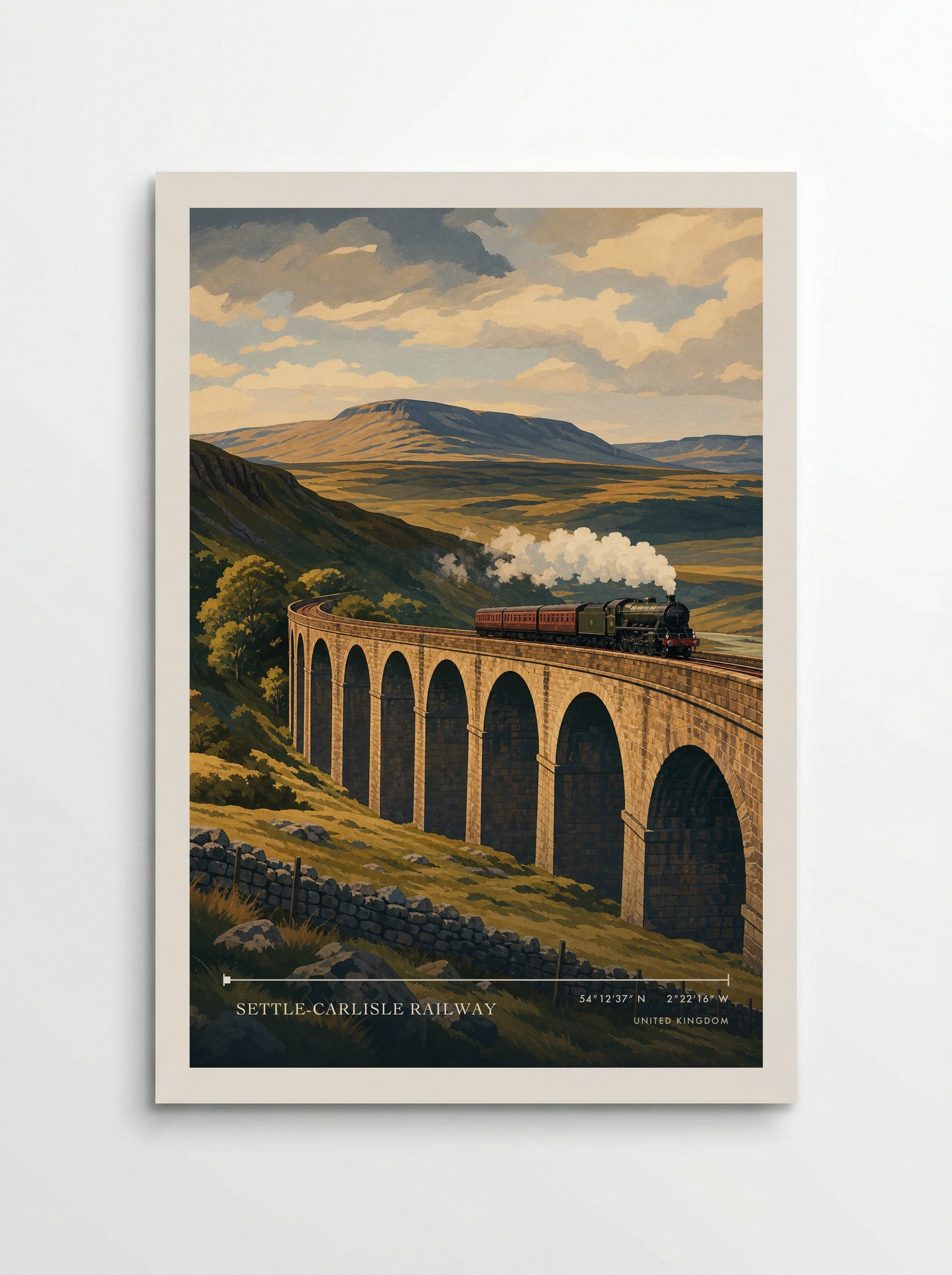 Settle-Carlisle Railway United Kingdom Travel Poster - Poster