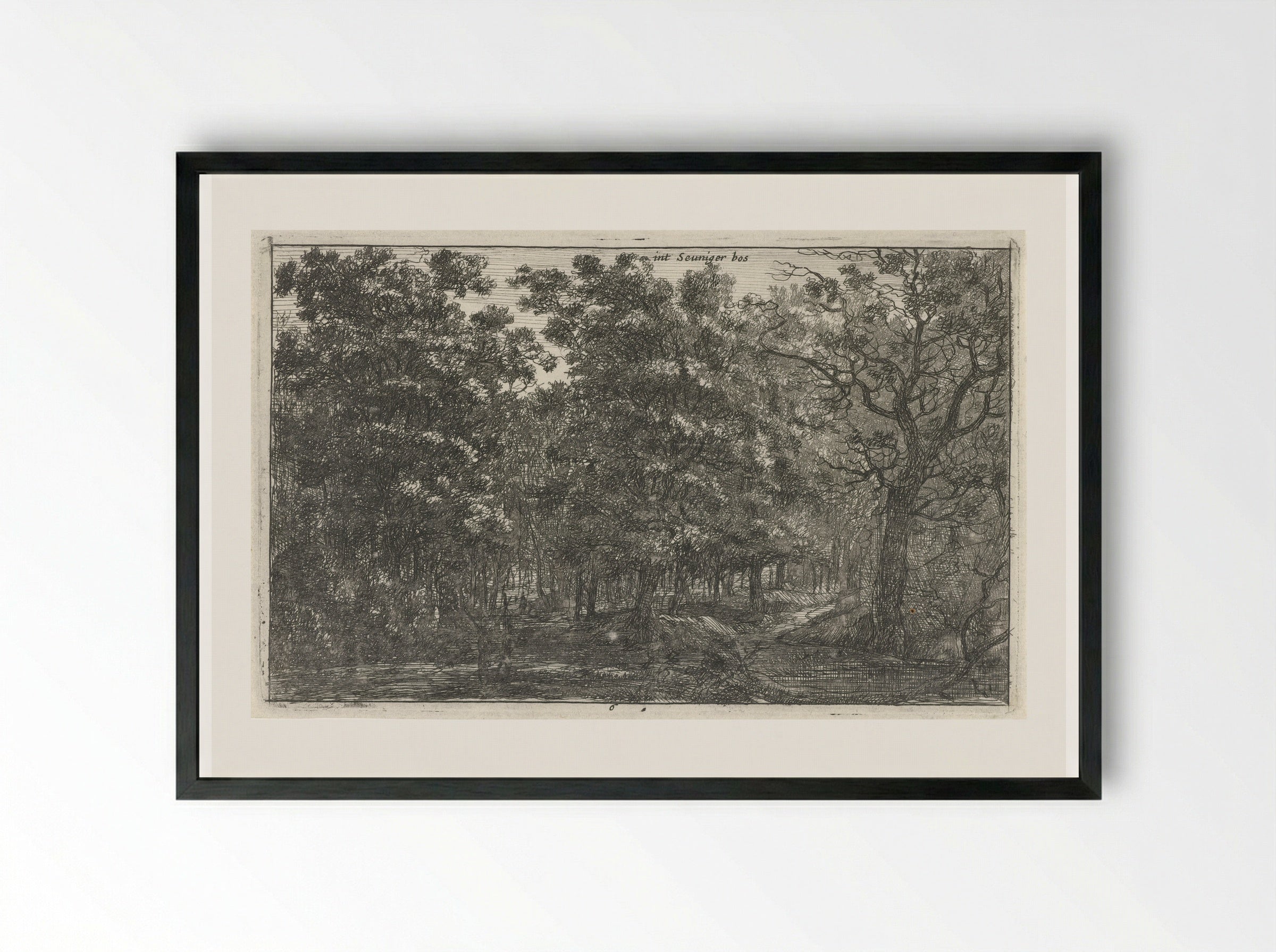 Seuniger bos - Roelant Roghman - Framed Print Black