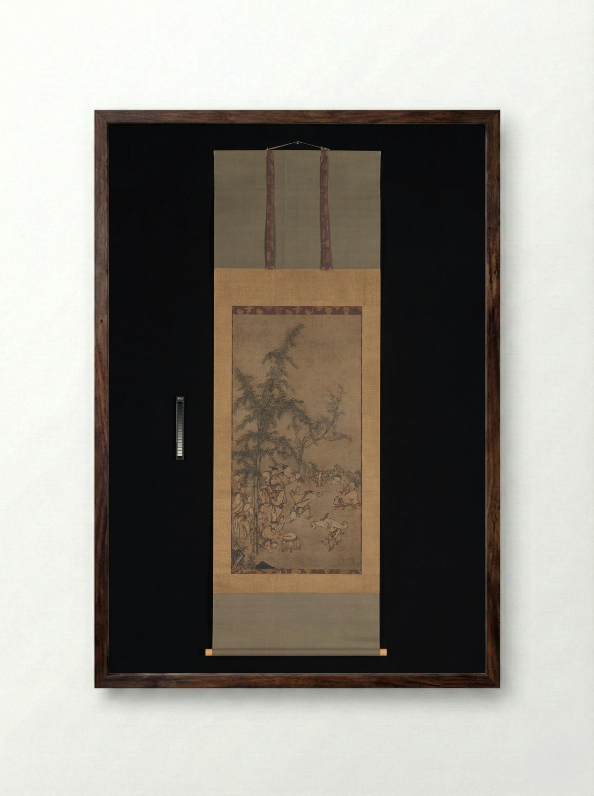 Seven Sages of the Bamboo Grove - Sesson Shūkei - Framed Print Dark Wood