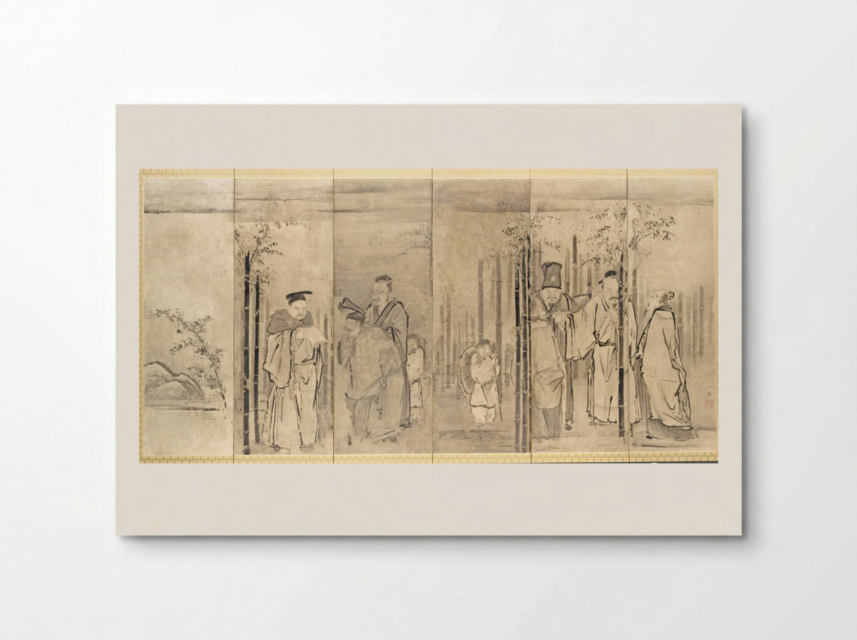 Seven Sages of the Bamboo Grove - Kano Tan'yū - Poster