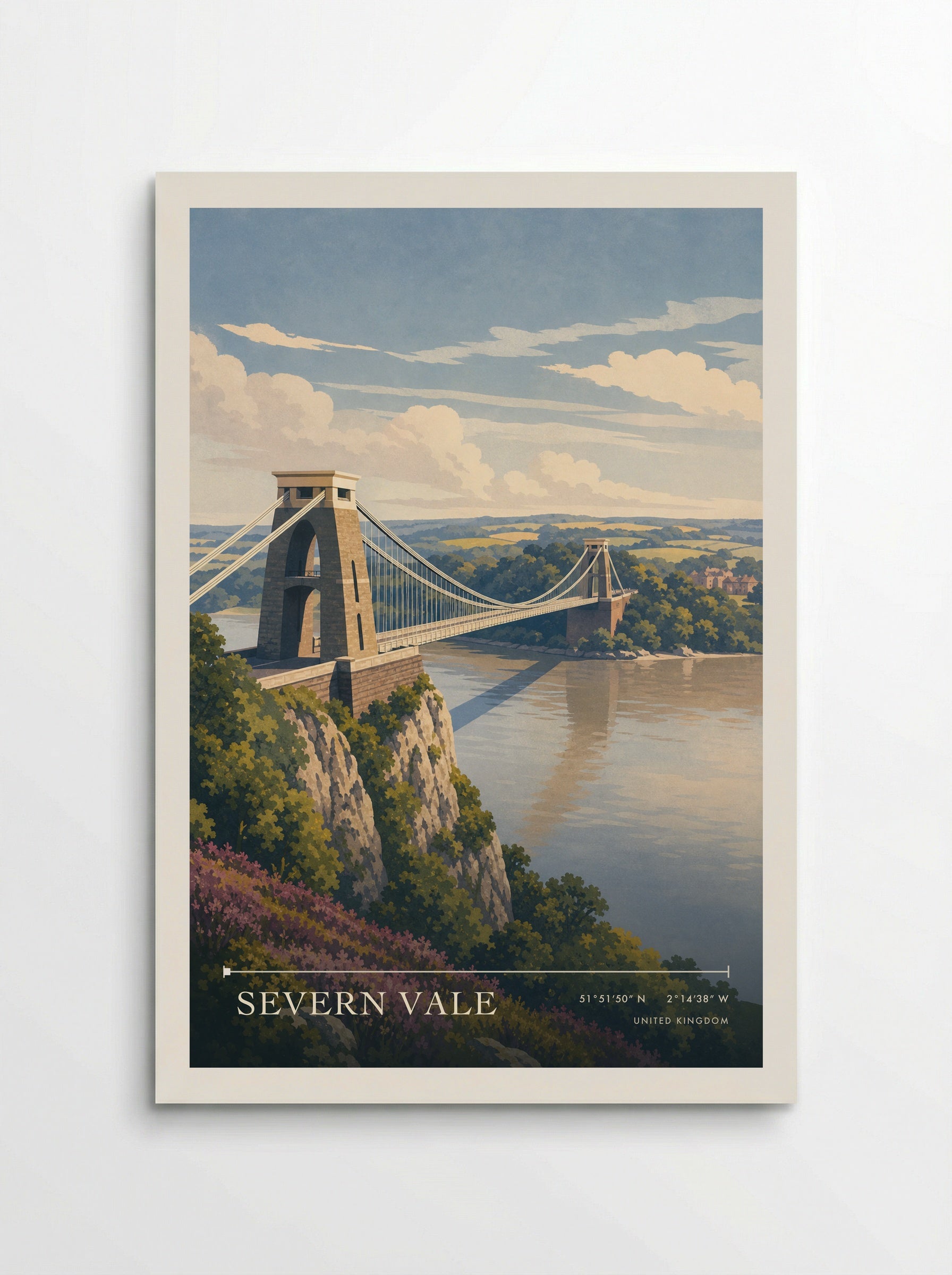 Severn Vale United Kingdom Travel Poster - Poster