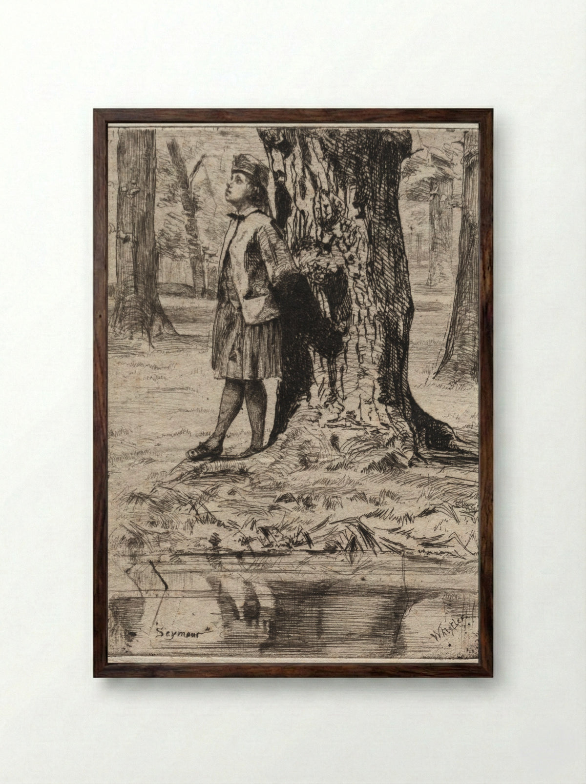 Seymour - James McNeill Whistler - Framed Print Dark Wood