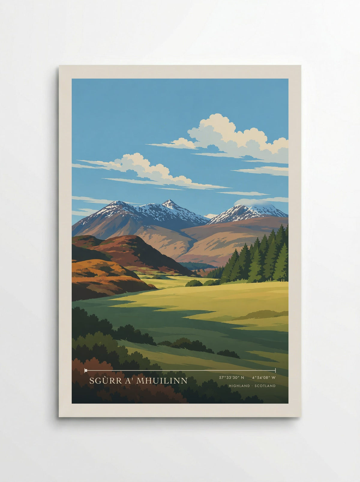 Sgùrr a' Mhuilinn, Highland | Travel Poster - Poster
