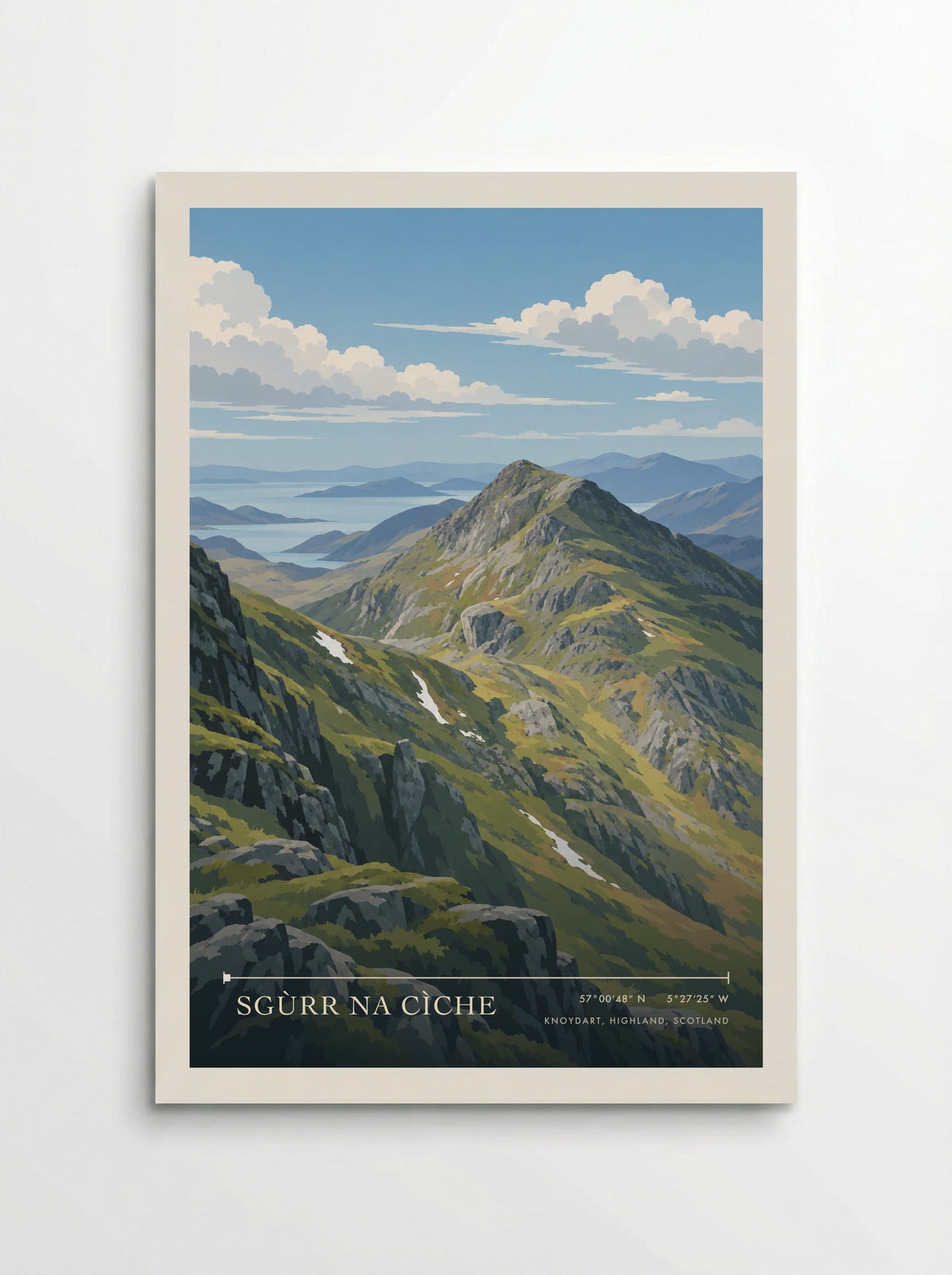 Sgùrr na Cìche, Knoydart, Highland, Scotland | Travel Poster - Poster
