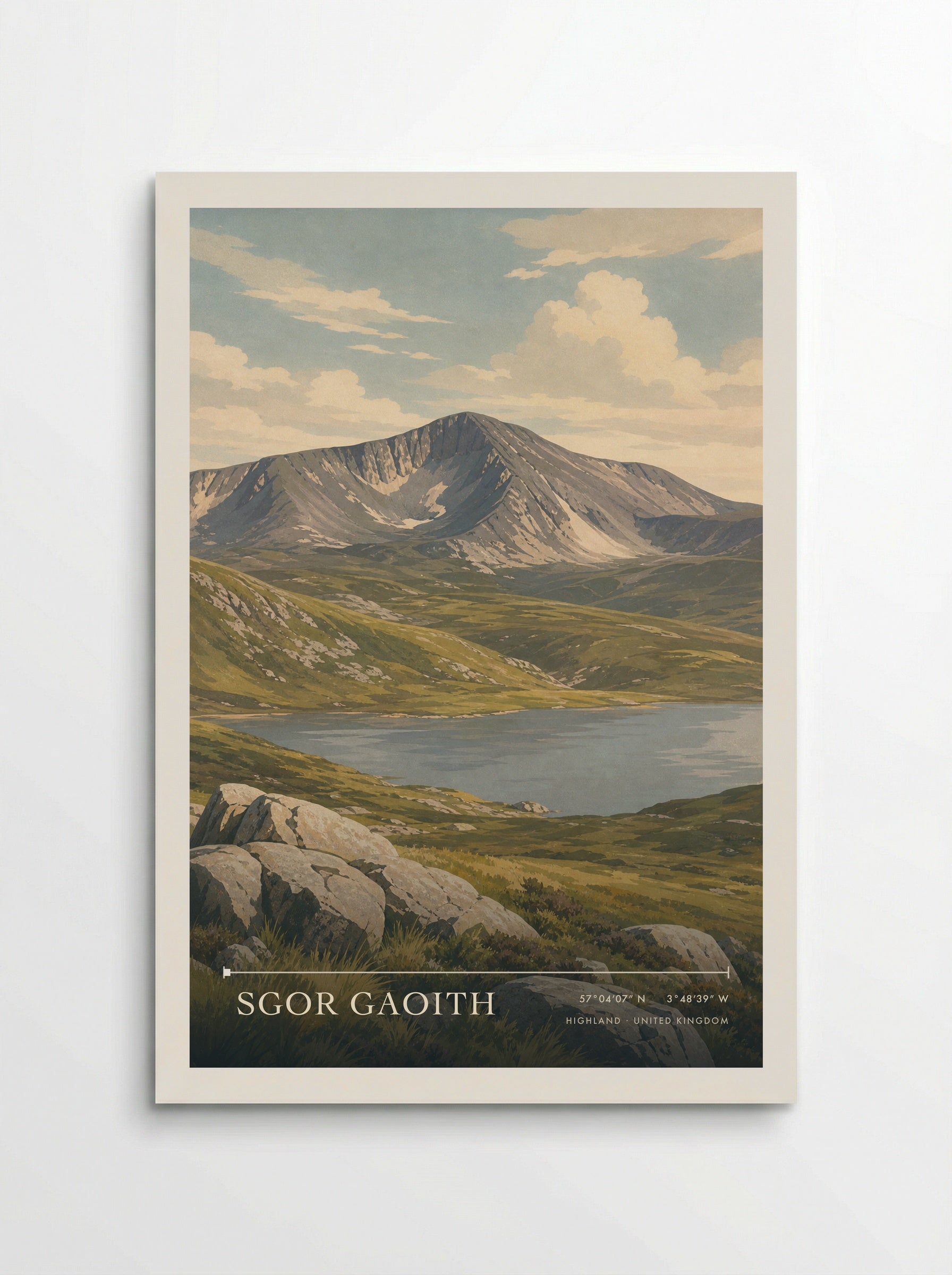 Sgor Gaoith Highland United Kingdom Travel Poster - Poster