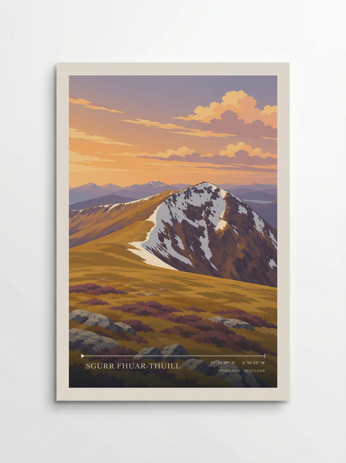 Sgurr Fhuar-thuill, Highland | Travel Poster - Poster
